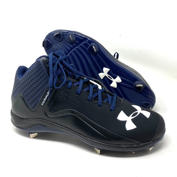 Under Armour UA Team Yard Mid ST Metal Cleat Black - Picture 5 of 8